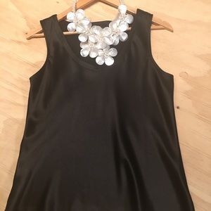 Black silk tank cami